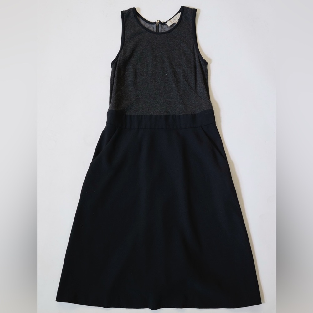 LOFT Black and Gray Maxi Dress